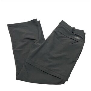 The North Face Women Size 16 Convertible Hiking Pants Shorts Gray Wide Leg Nylon